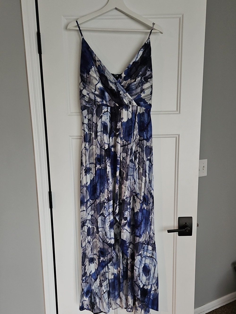 Lulu's Blue and White Floral Maxi Dress